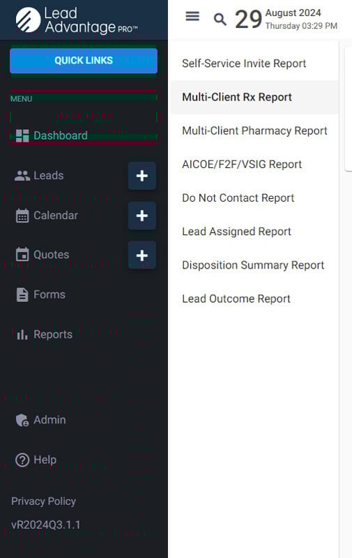 AEP Reports in Lead Advantage Pro